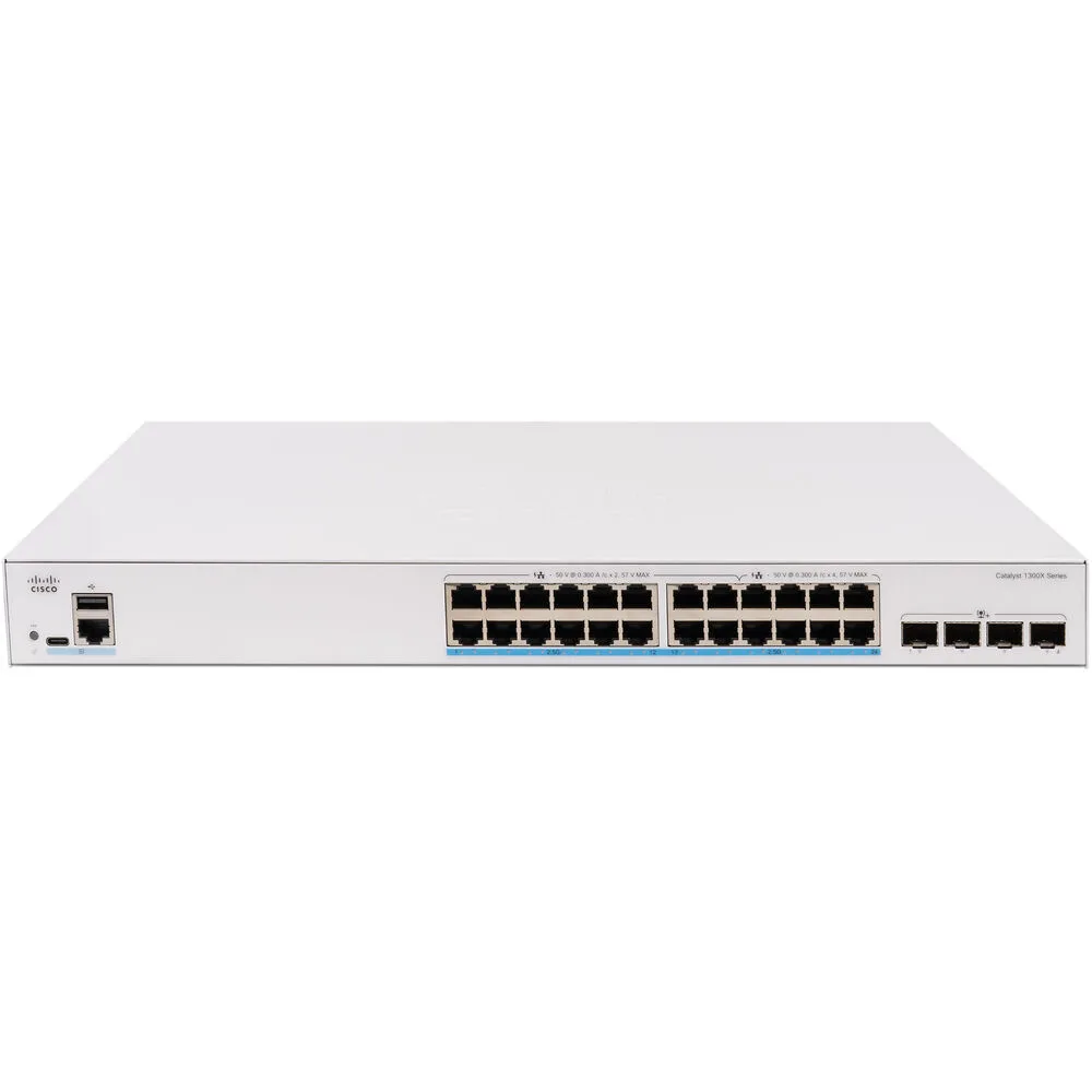 Cisco Systems, Inc. Cisco Systems, Inc. C1300X-24MU-4X 24-port 2.5G PoE Layer 3 network switch — product photo