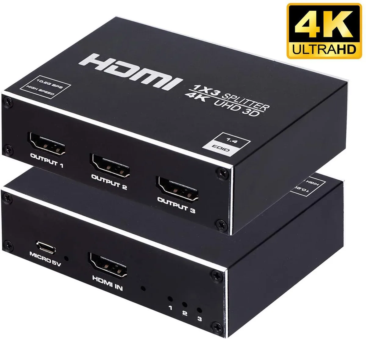 WRIARICH WRIARICH OZF14A 1x3 HDMI Splitter 4K 30 Hz video splitter — product photo