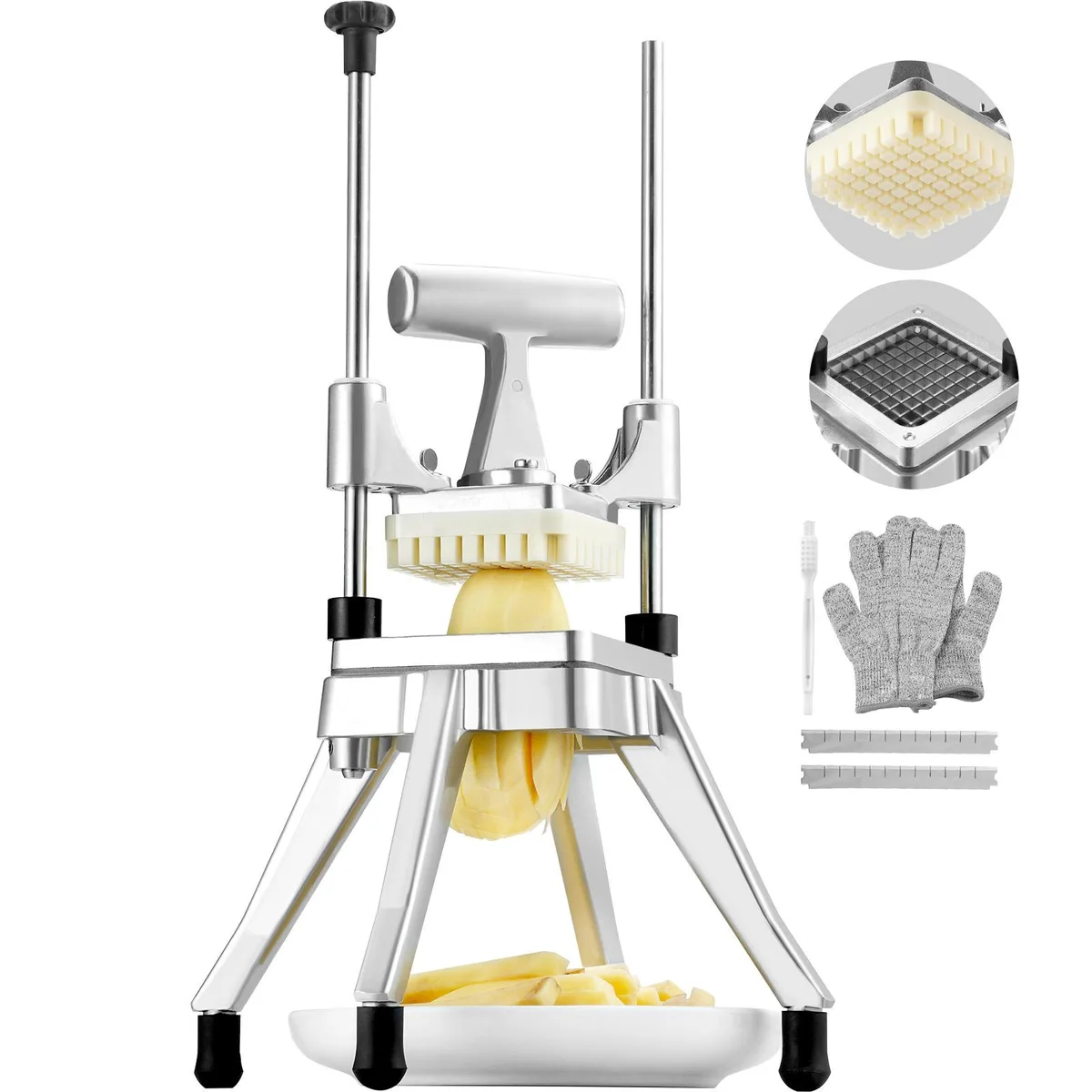 VEVOR VEVOR Commercial Vegetable Chopper 3/8" Blade 8.46" Silver — product photo