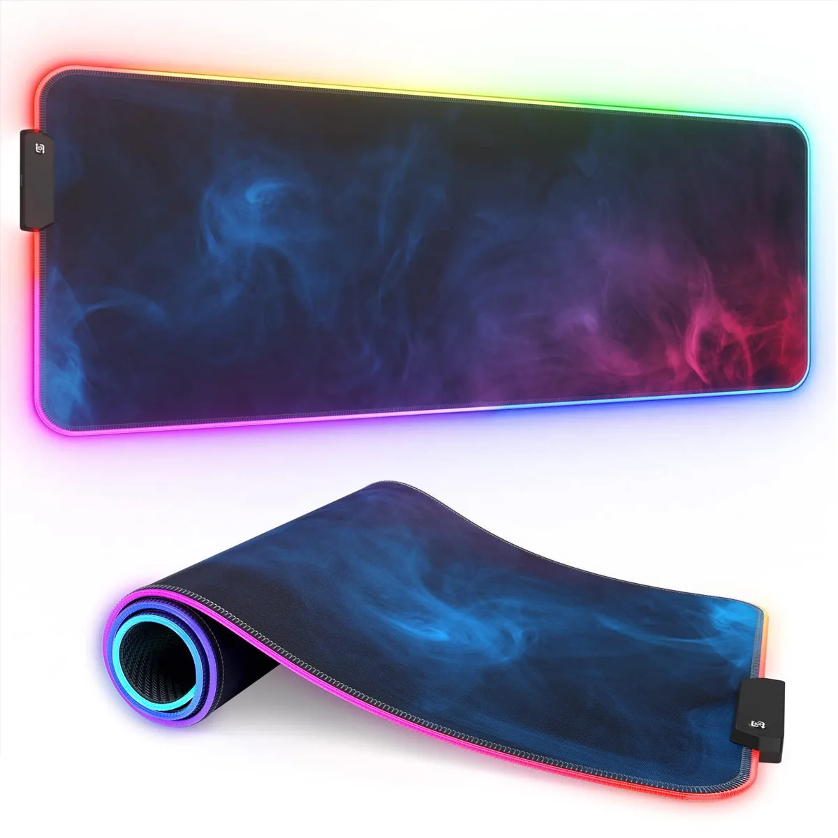 KEHIPI KEHIPI RGB Gaming Mouse Pad 32" x 12" Colorful Smoke 12 Lighting Modes 4mm Thick — product photo