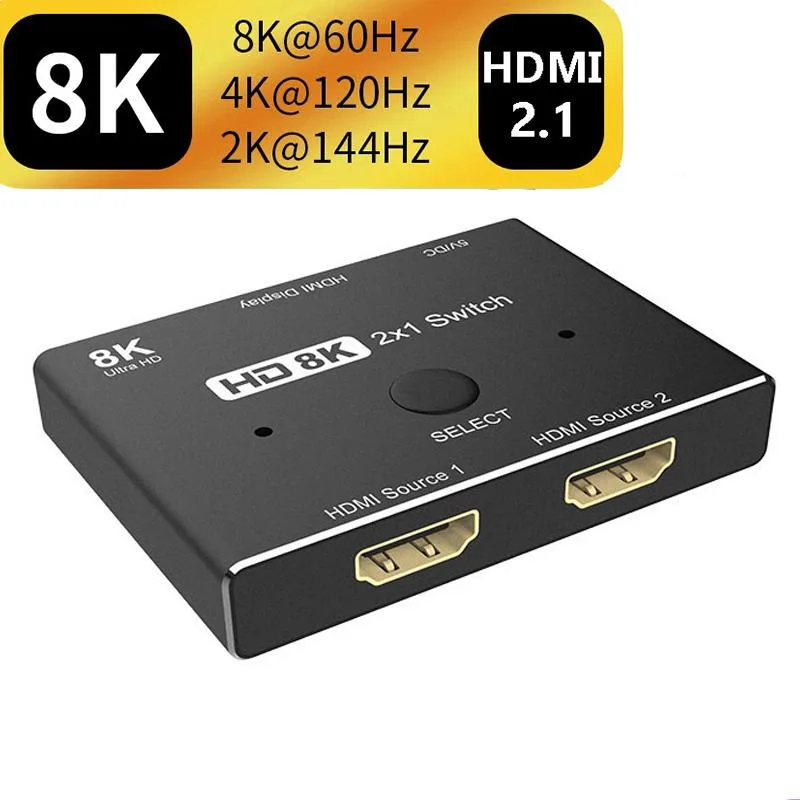 ESTONE ESTONE TJ-A002 HDMI 2.1 2-in-1-out 48Gbps 8K@60Hz 4K@120Hz Switch — product photo