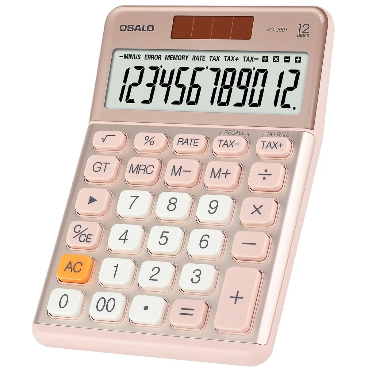 SOEWIOU SOEWIOU 12-Digit Desktop Calculator OS-200T Pink — product photo