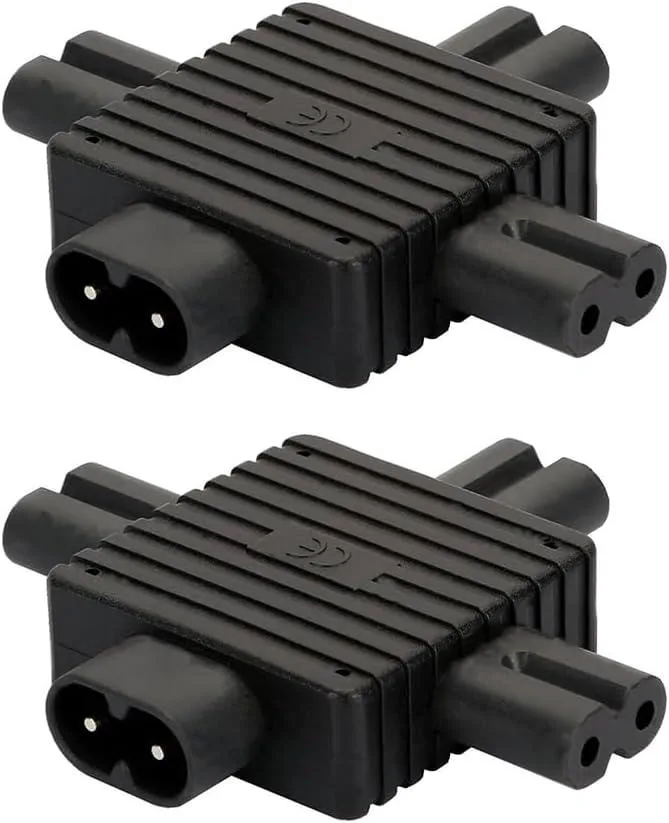 TeKit TeKit IEC 60320 C8 to C7 Power Adapter Cord 2-Pack 1ft — product photo