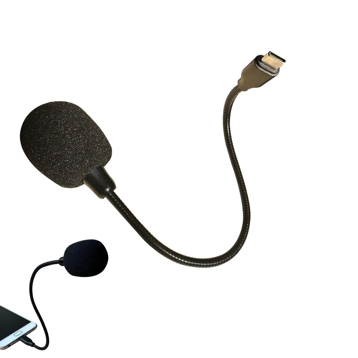 MERAIJIN USB Type-C Microphone 5005 Black Gooseneck Noise Reduction — product photo
