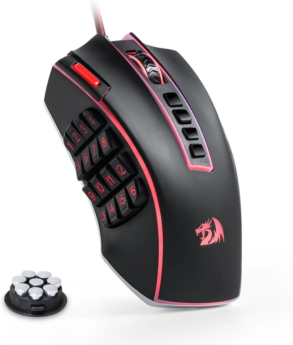Redragon Redragon M990 MMO Gaming Mouse 16000 DPI 23 Buttons 16 Side Keys Aluminium Base — product photo