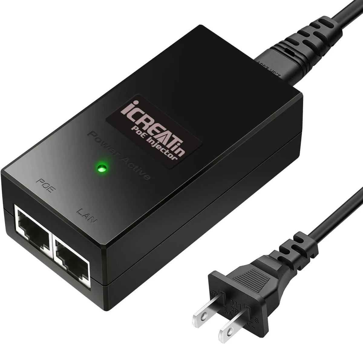 KINGARD KINGARD Gigabit PoE Injector Adapter 10/100/1000Mbps RJ45 48V 802.3af — product photo