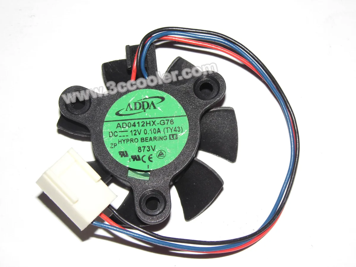Zyvpee Zyvpee AD0412HX-G76 TY43 12V 0.10A 3 Pin 7 Blade VGA Cooling — product photo