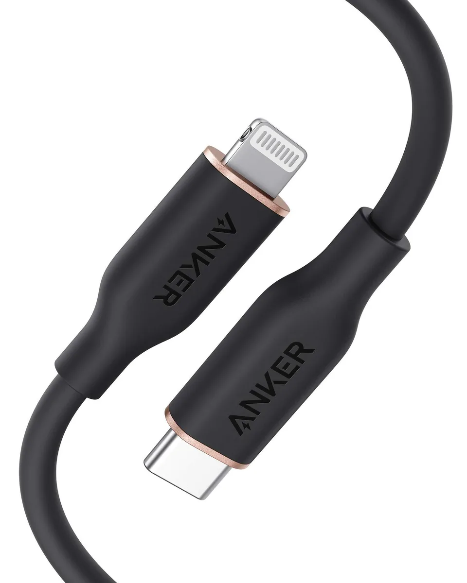  Anker PowerLine III Flow USB-C to Lightning Cable 3 ft Midnight Black A8662 — product photo