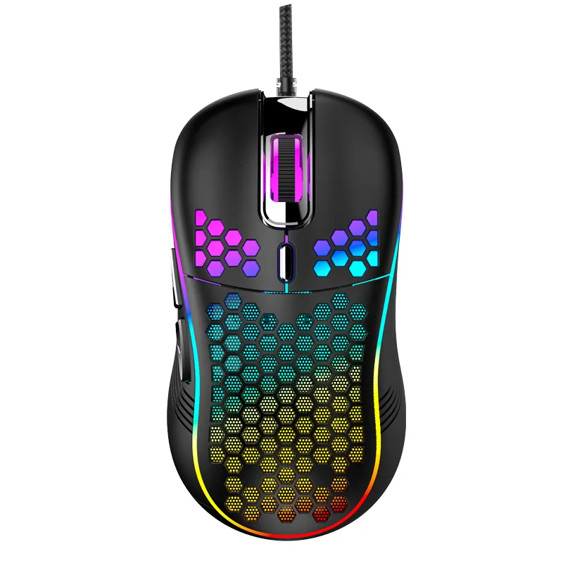 Corn Electronics Corn Electronics Honeycomb Wired Gaming Mouse 7200 DPI Black — product photo