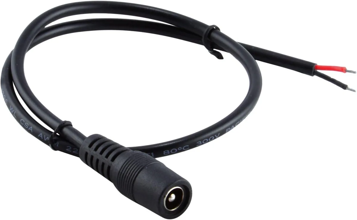 JacobsParts Inc. JacobsParts Inc. DCCONN-C Straight Blade Plug 5.5mm x 2.1mm 30cm 2-Pack — product photo
