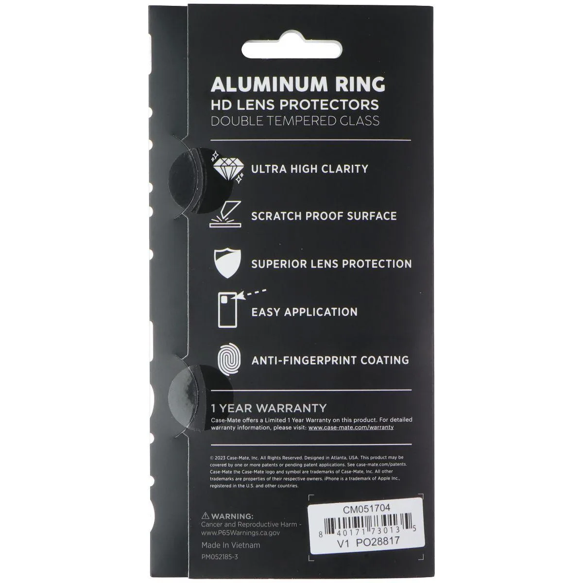 Case-Mate Case-Mate Aluminum Ring HD Lens Protectors iPhone 15/15 Plus Twinkle — product photo