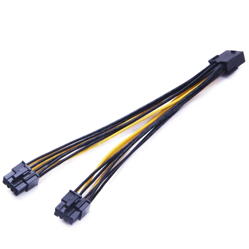 EN-Labs EN-Labs PCIE8-2XPCIE8-20CM 8-inch PCIe 8-pin to dual 8-pin (6+2) power splitter cord — product photo