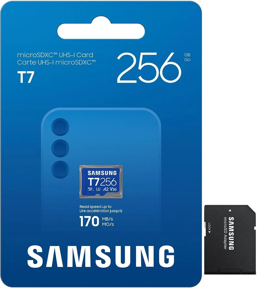 SAMSUNG SAMSUNG T7 microSDXC 256GB 170MB/s U3 V30 A2 — product photo
