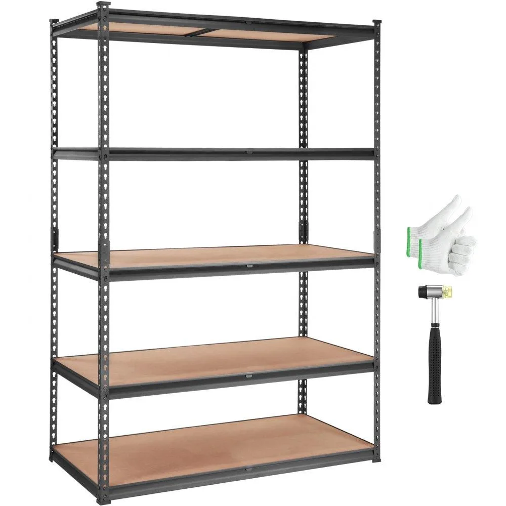 VEVOR VEVOR 5-Tier Storage Shelving Unit 48" x 24" x 72" 2000 lbs Black — product photo