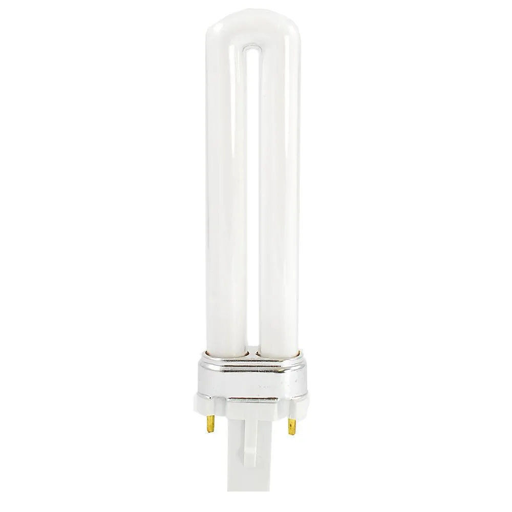 Compact fluorescent bulb, single 2-pin tube, 6.61 inches long, .50 inch diameter, G23 base