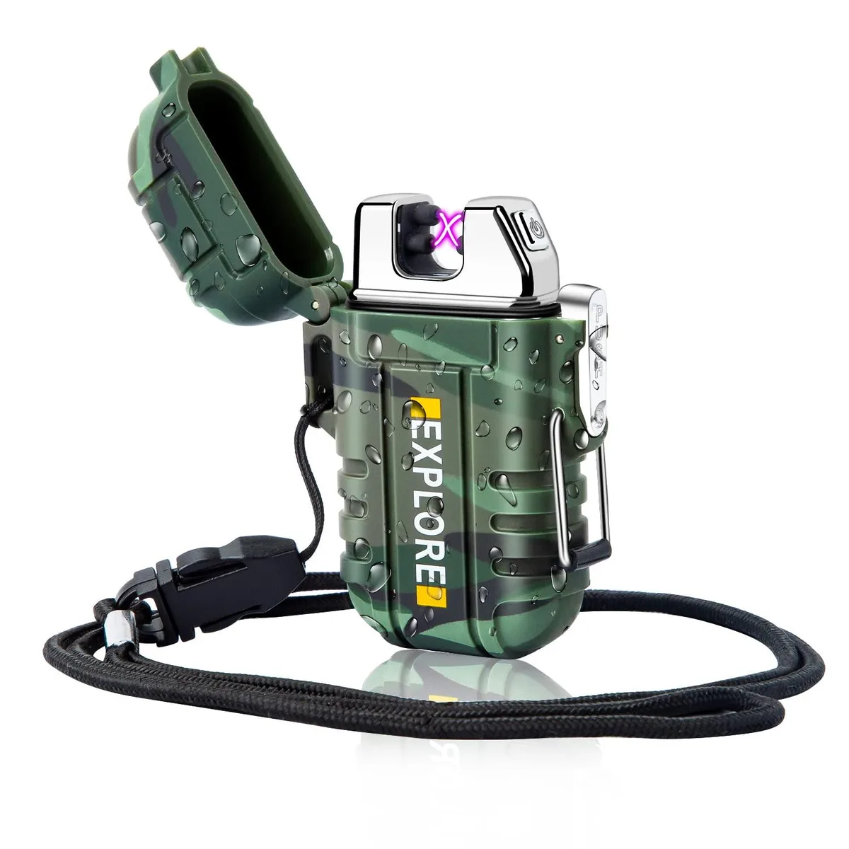  Electric Dual Arc Lighter USB Rechargeable Camouflage — product photo
