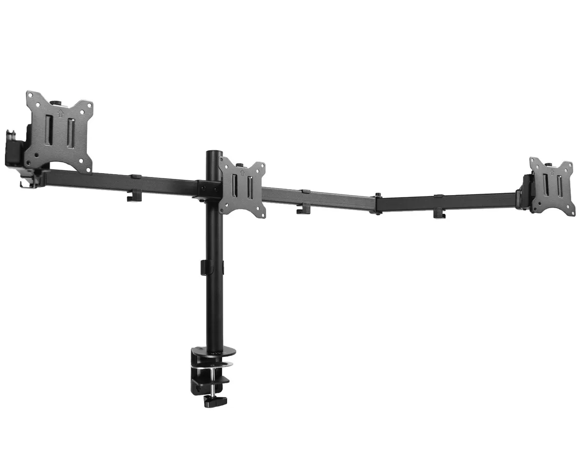 VIVO VIVO triple monitor desk mount flush-to-wall 21.5-27" 15.4 lbs per screen — product photo