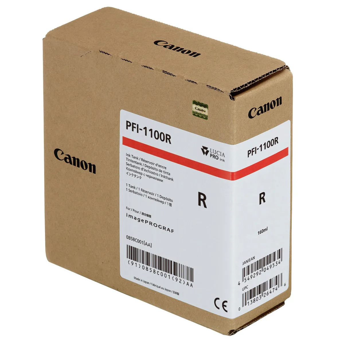 Canon Canon 0858C001 PFI-1100 Red Pigment Ink Tank 160ml — product photo