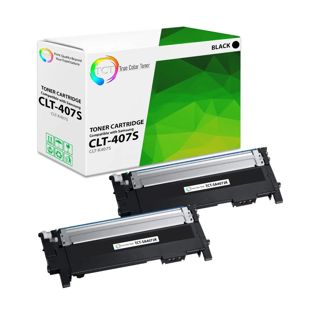 True Color Toner True Color Toner CLT-K407S Black Toner Cartridge 2 Pack — product photo