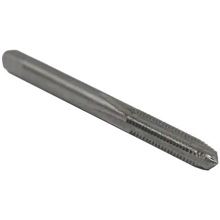 Silver steel plug tap with fluted shaft and square drive end