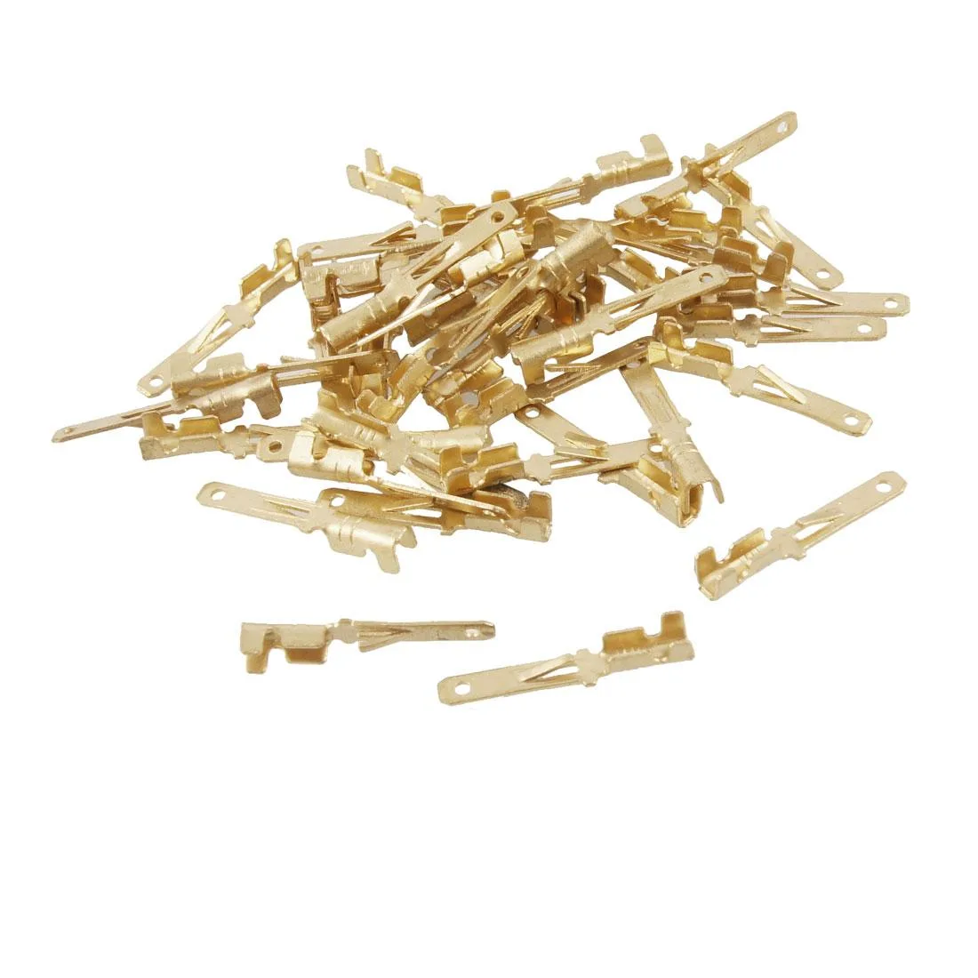 Unique-Bargains Unique-Bargains Gold Tone Male Spade Terminals 2mm 40 Pcs — product photo