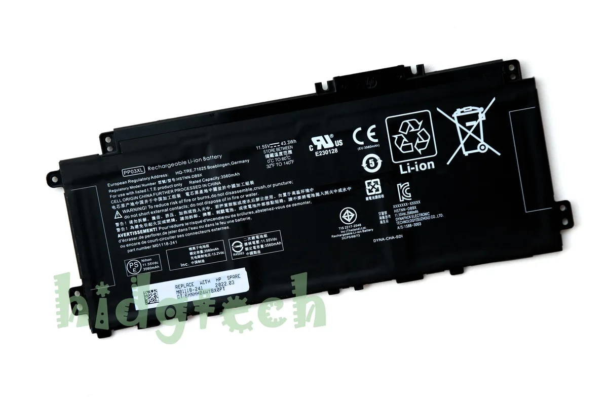 Beisite Beisite PP03XL PV03XL 11.55V 43.3Wh laptop battery — product photo
