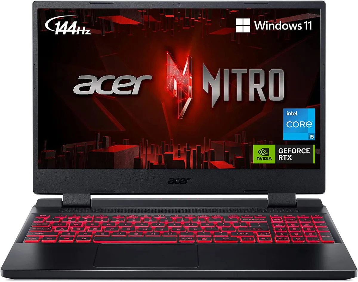 Acer America Acer Nitro 5 AN515-58-525P gaming laptop i5-12500H RTX 3050 15.6" 144Hz 8GB 512GB — product photo
