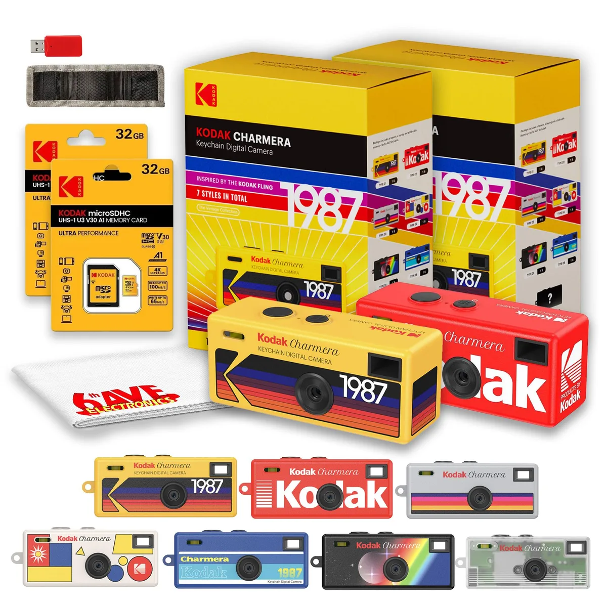 Kodak Kodak Charmera Keychain Digital Camera Blind Box 2-Pack with 2 x 32GB microSD — product photo