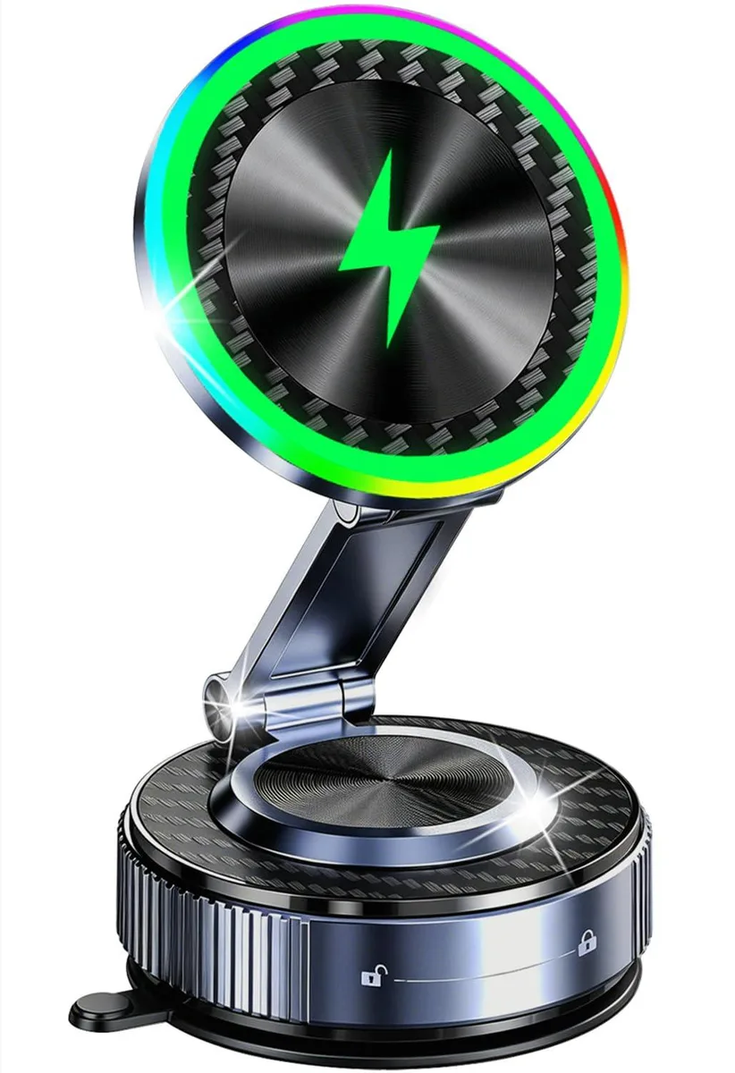  WEKEFON K5S 15W MagSafe Vacuum Car Charger Black — product photo