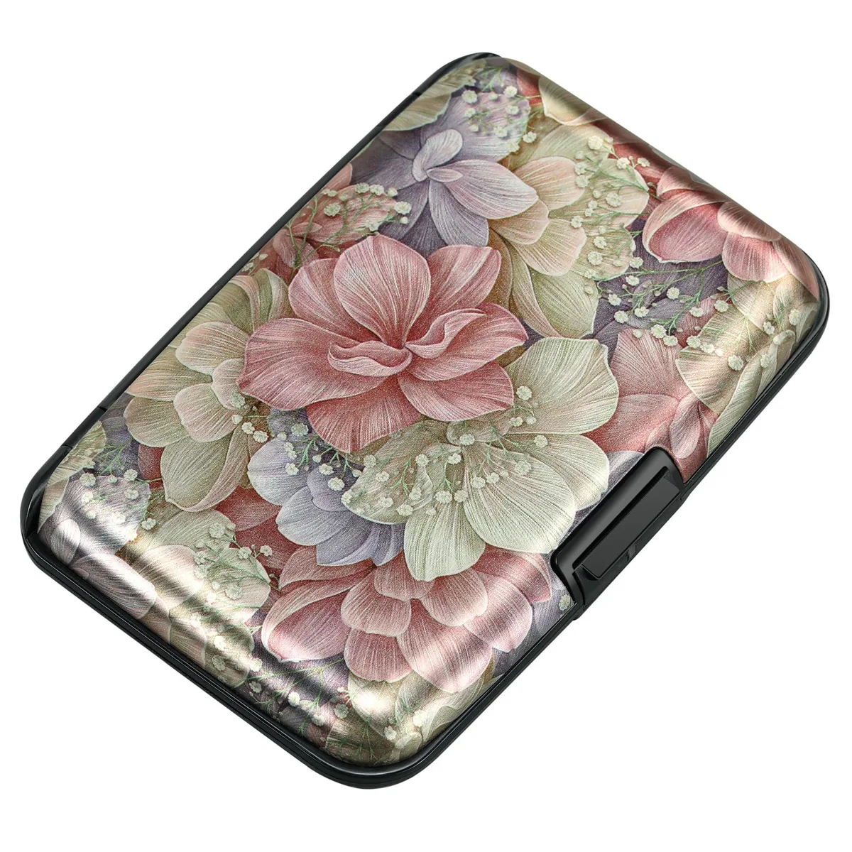  ELFISH Cx10149 RFID Aluminum Wallet Floral Multi-Color — product photo