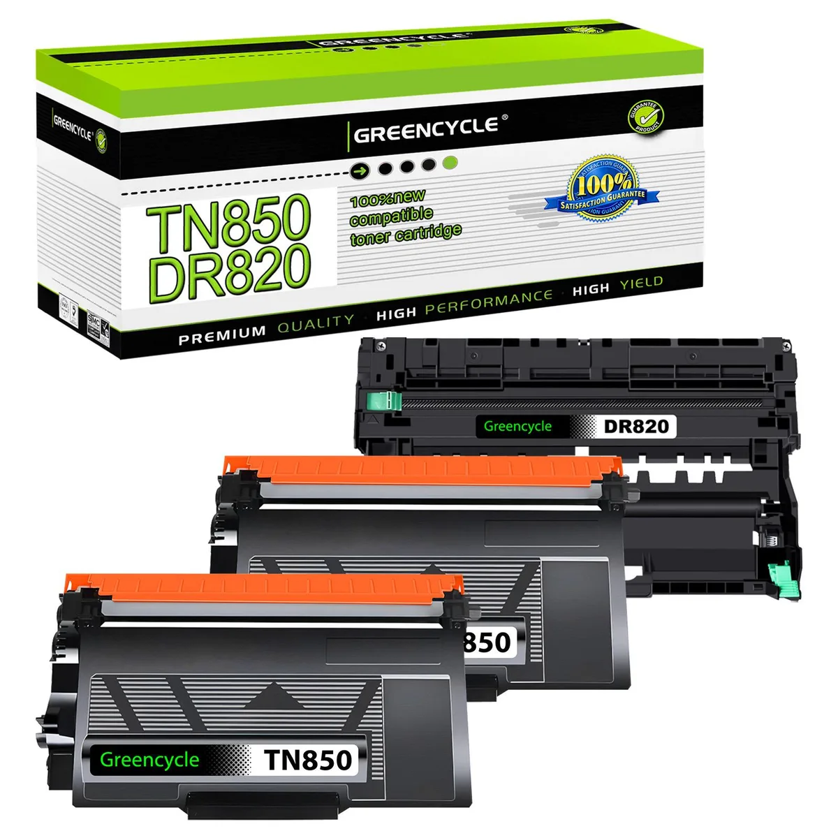 GREENCYCLE GREENCYCLE TN850 DR820 2 Toner 1 Drum Set — product photo