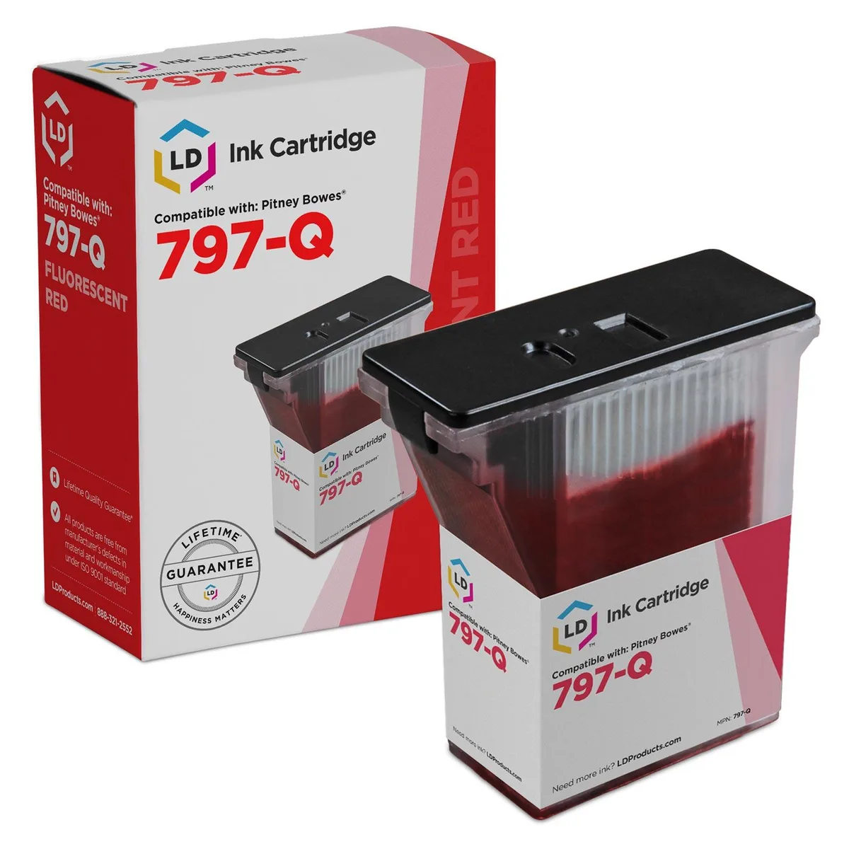 LD Products LD Products Compatible Ink Cartridge 797-Q Fluorescent Red 800 Pages — product photo