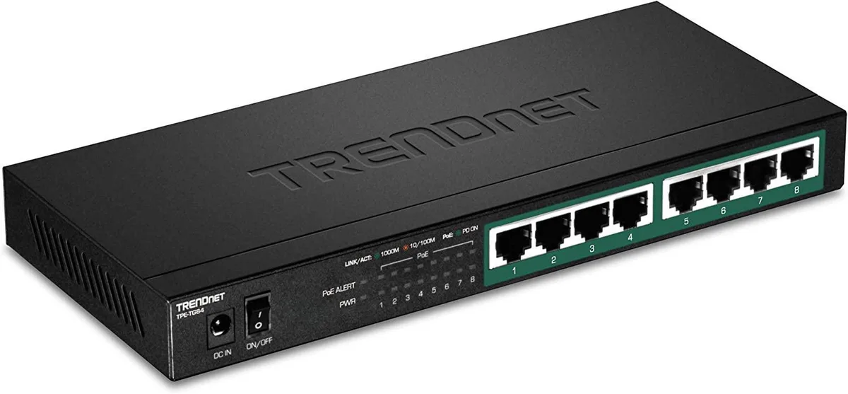 Universal Universal 8-Port Gigabit PoE+ Switch 120W 16Gbps Fanless Black TPE-TG84 — product photo