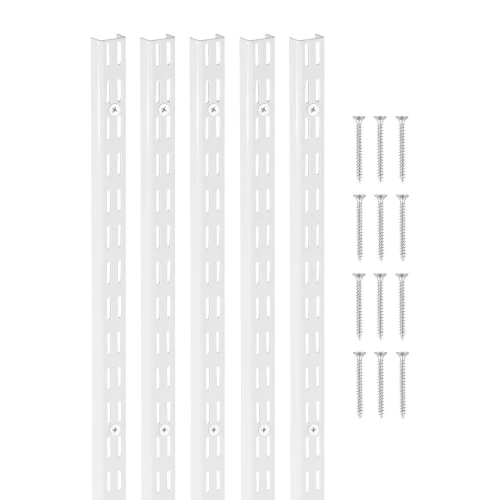 VEVOR VEVOR 60.47 in Dual Track Shelf Rails 5 Pack Silver — product photo