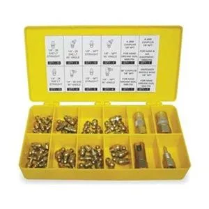 Westward Westward 2CAN7 Grease Fitting Kit 60 Pieces SAE 1/4-28 1/8-27 — product photo