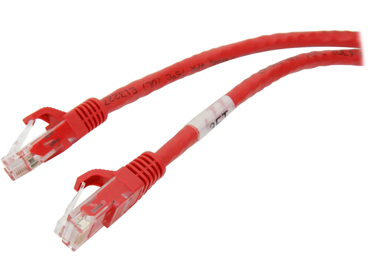 Cables To Go Cables To Go 27181 Cat6 network ethernet cable Red 3 ft — product photo