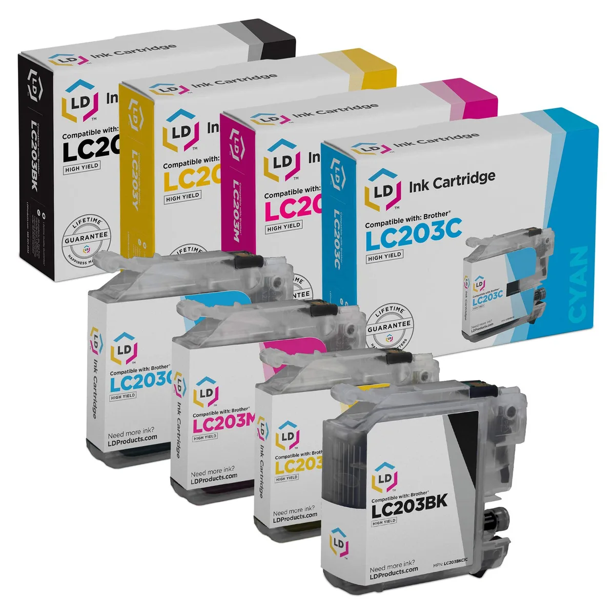 LD Products LD Products Compatible Ink Cartridge Replacement for Brother LC203 High Yield 4-Pack — product photo