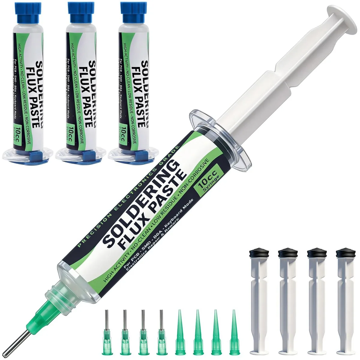  Tozersis No Clean Solder Flux Paste 4 Pack 10cc Syringe — product photo