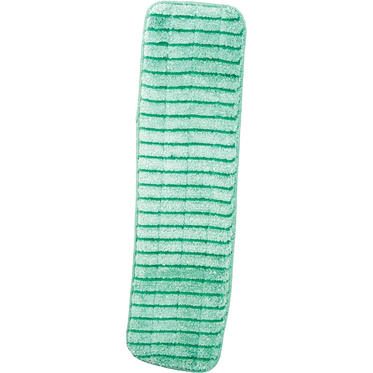 Green microfiber flat wet mop head, 18 inches