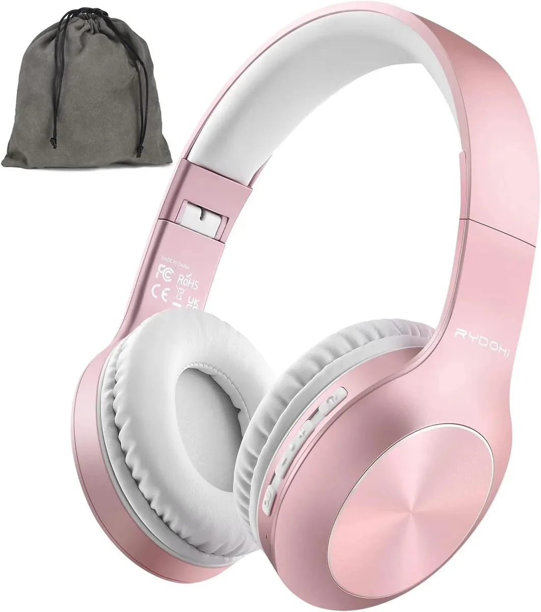 Computerzone Computerzone 2.4 GHz Wireless Over-Ear Headphones Rose Gold 68H 100ft — product photo