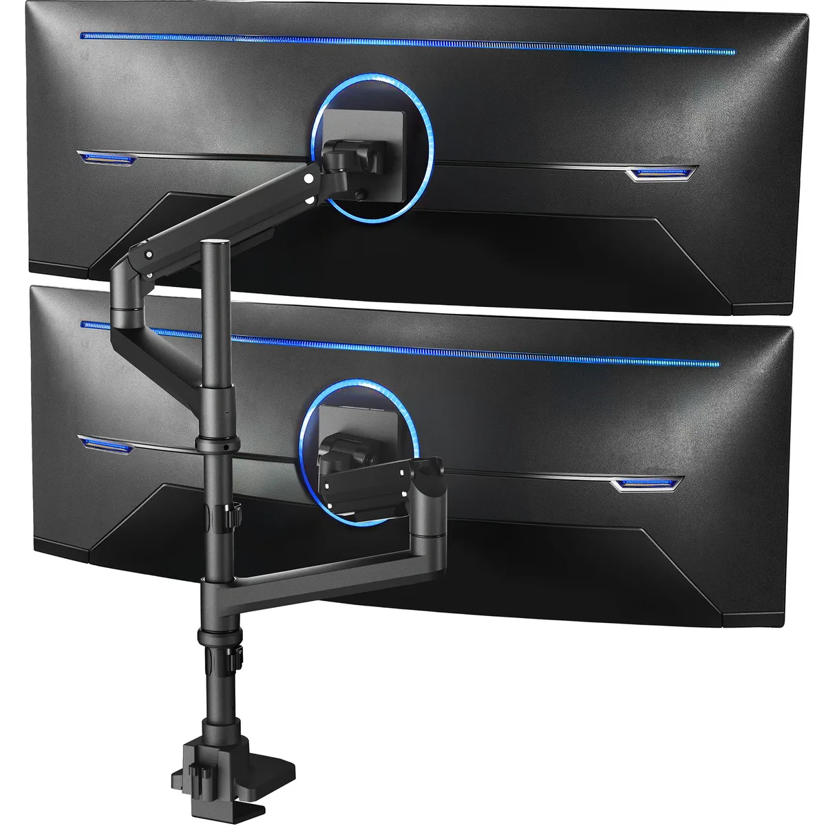 VIVO VIVO Pneumatic Dual Ultrawide Desk Mount 49" Stacked 38" Side-by-Side 44 lbs monitor accessory — product photo