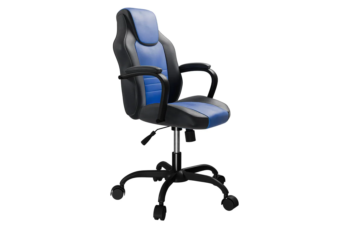 tuphen tuphen Gaming Chair Blue Black Faux Leather — product photo