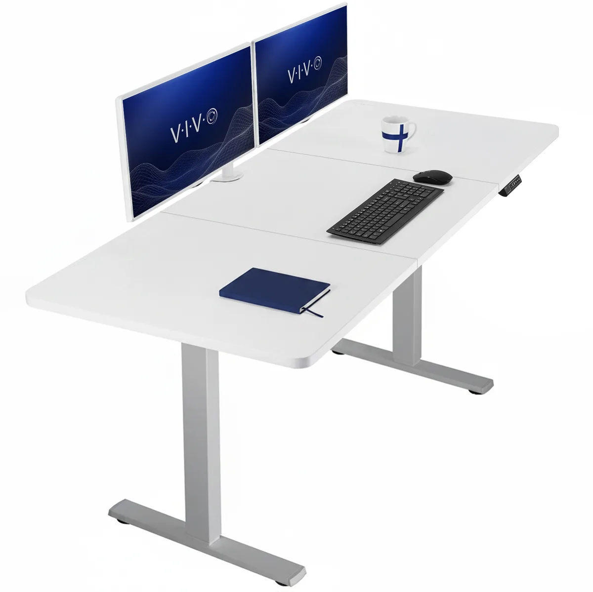 VIVO VIVO Electric 71 x 30 Standing Desk White/Gray 220 lbs — product photo