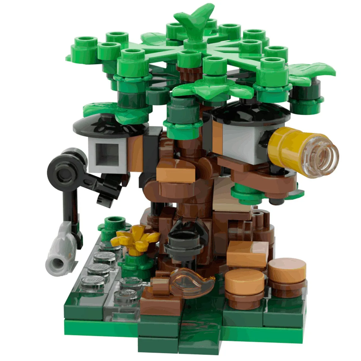 ZITIANYOUBUILD ZITIANYOUBUILD Micro Tree House 104 Pieces MOC Building Set — product photo