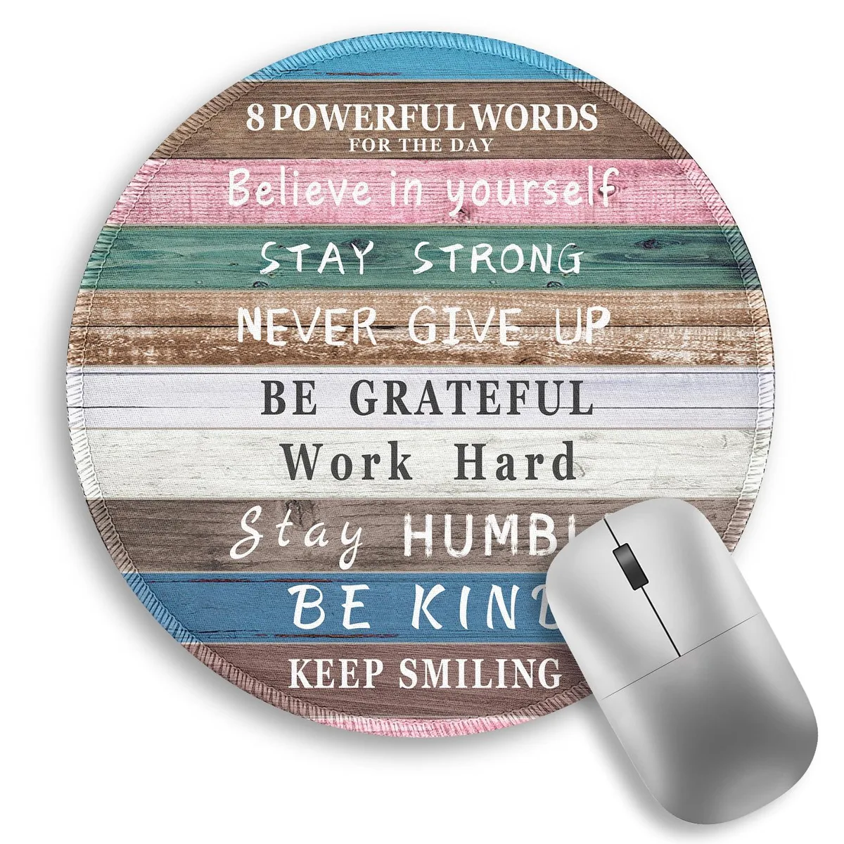  lebrocoli MOUD026MP mouse pad 8.6 in round inspirational quote — product photo