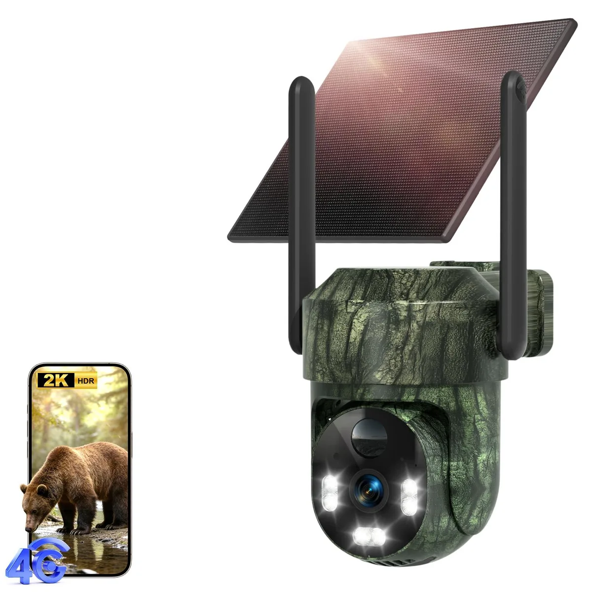 Picturesky Picturesky ZC-YT15-G41J-6 4G LTE 4K AI Solar Trail Camera — product photo