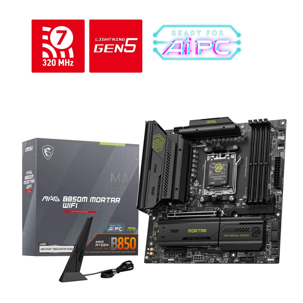 MSI MSI MAG B850M MORTAR WIFI AMD motherboard — fotografie produktu