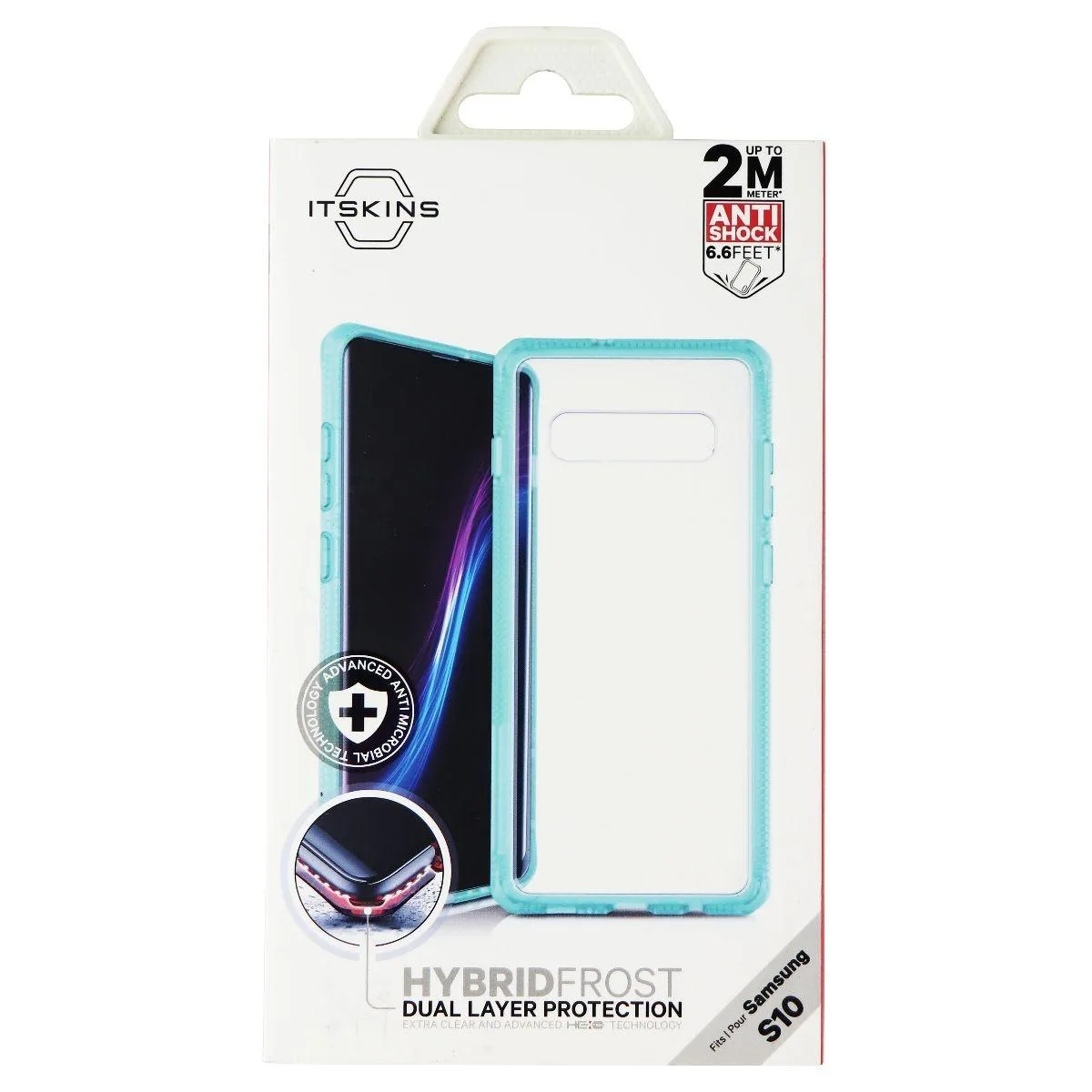 ITSKINS ITSKINS Hybrid Frost Cover Samsung Galaxy S10 Tiffany Green Transparent — product photo