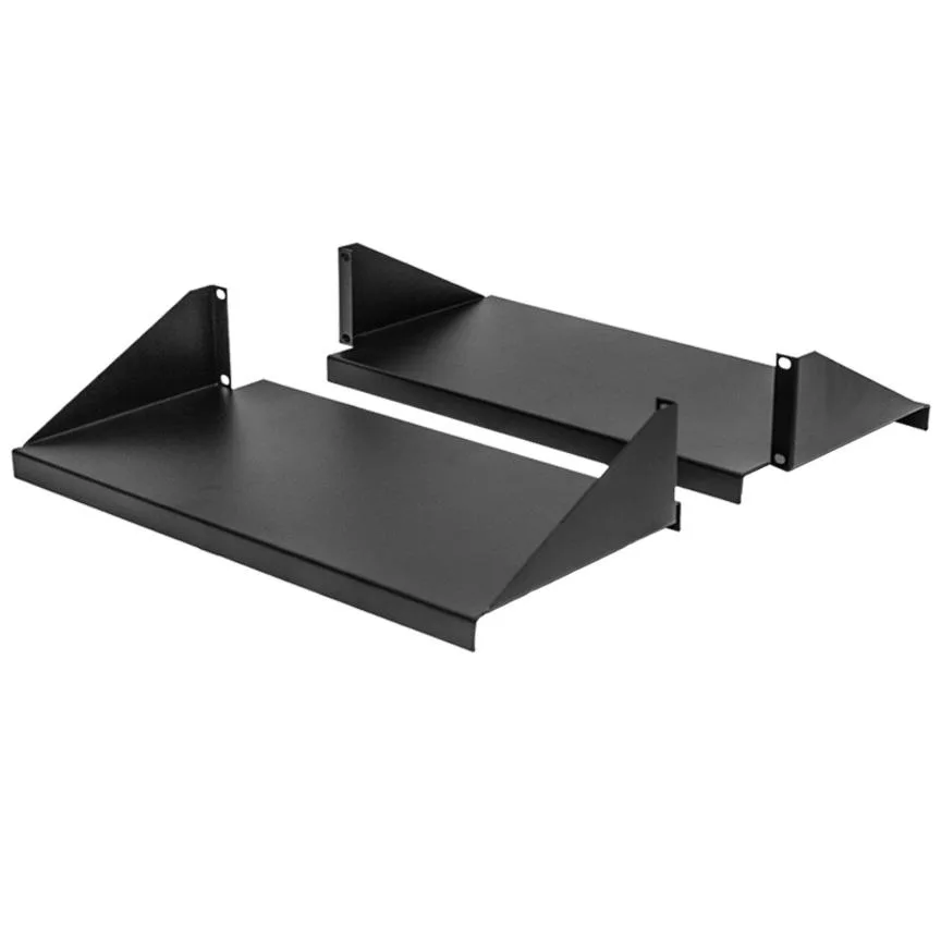 NavePoint NavePoint Cantilever Server Shelf 19" 2U Black 2-pack Center Weighted — product photo