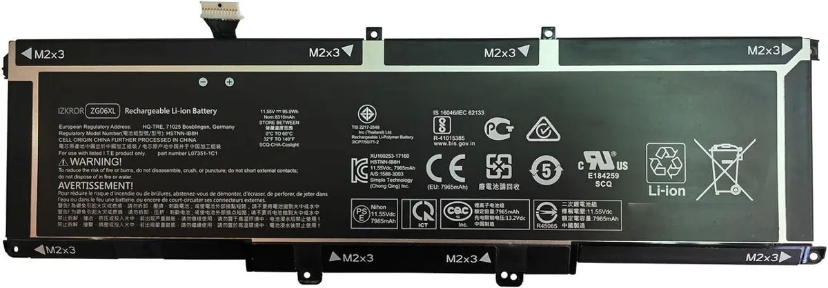 NShi NShi ZG06XL 95.9Wh 11.55V 6-cell laptop battery — product photo